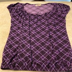 Purple plaid top